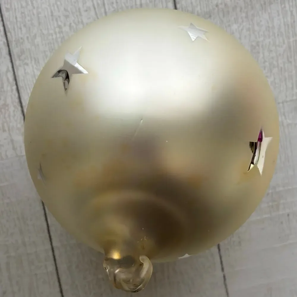 Vintage Department 56 Oversized Frosted Mercury Glass Ornament